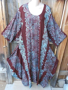 ART TO WEAR LAGENLOOK 725+ DRESS IN ALL NEW ZUNI BY MISSION CANYON,60"B, OS+! - Picture 1 of 7