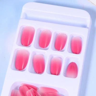  2 Boxes Gradient Color False Nails Fake Colored Tips Fingernails - Image 1 of 4