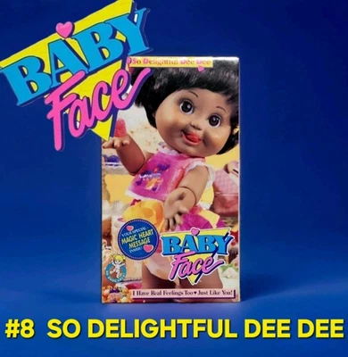 #8 - BLACK - BABY FACE DOLL Galoob 💗 SO DELIGHTFUL DEE DEE African American AA - Image 1 of 4