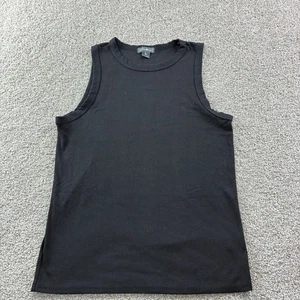 Eddie Bauer Womens L Black Ribbed Racerback Tank Top Polyester Blend Casual - Picture 1 of 6