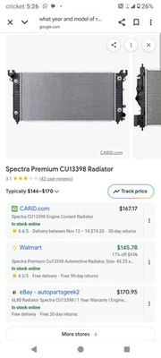 散热器 GMC 凯迪拉克雪佛兰 Cu13398 全新 原始设备制造商 通用 — 第 1/4 张图片