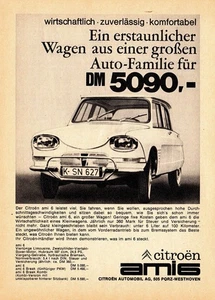 3w8623/ Alte Reklame von 1966 – CITROEN AMI 6 - Picture 1 of 1