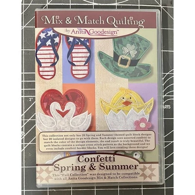 CD Anita Goodesign Confeti Primavera y Verano Acolchado 20 Diseños Foto 1 de 3