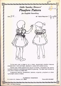 Gr. 3-4 Trägerkleid englisch gesmokt Little Sunday Muster Florence Roberson - Bild 1 von 2