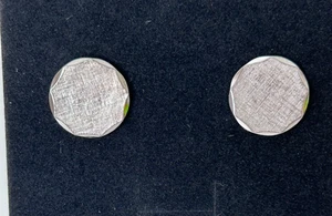 Vintage ANSON Sterling Silver Cufflinks Domed Brushed Finish - Picture 1 of 6