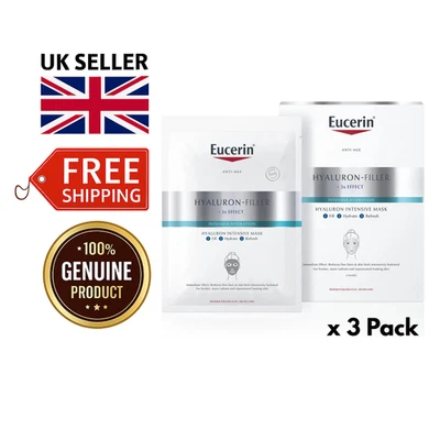 Eucerin Hyaluron-Filler Anti-Ageing Intensive Face Sheet Mask X 3 - Image 1 of 4