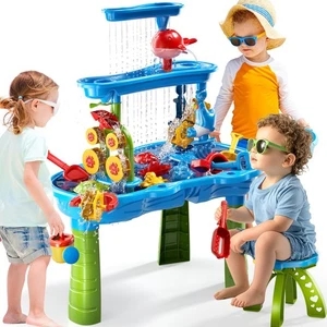 3-Tier Kids Water Table for Toddlers Kids Ages 3-5 4-8 Summer Outdoor Water T... - Picture 1 of 9