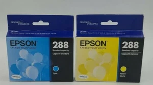 Cartuchos de tinta ultra EPSON 288 amarillo cian nuevos en caja exp. 2023 - Imagen 1 de 11