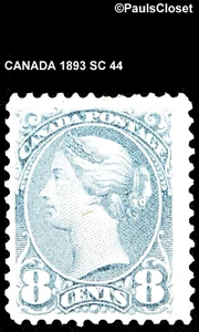 CANADA 1893 SC 44 QUEEN VICTORIA 8¢ VIOLET BLACK MINT NO GUM FINE - Picture 1 of 2