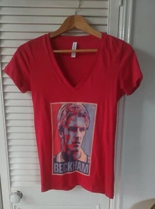 RARE: DAVID BECKHAM V NECK FITTED T- Shirt - SIZE S, Like New - Picture 1 of 4