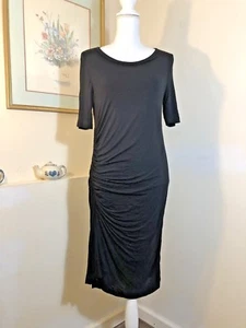 Simply Vera Wang Womens Knit Shift T-shirt Dress Size S Ruched Form Fitting - Picture 1 of 12