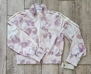 Adidas NWT Girls Zip Up Loose Fit Jacket Size L (14)  - Picture 1 of 4