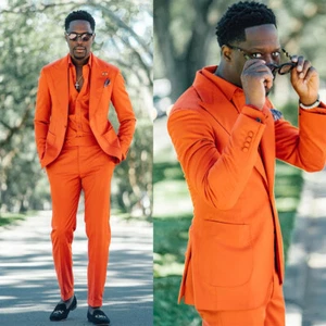 Mens Slim Fit 2 Piece Walking Suit Notch Collar Tuxedo Spring Business Casual - Picture 1 of 10