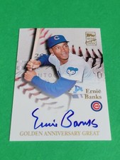 ERNIE BANKS   - 2001 TOPPS GOLDEN ANNIVERSARY GREAT AUTOGRAPH AUTO
