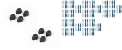 Hubsan X4 H107C Rubber Feet(8pcs) w/Propellers Blue/White 100pc - Image 1 of 4