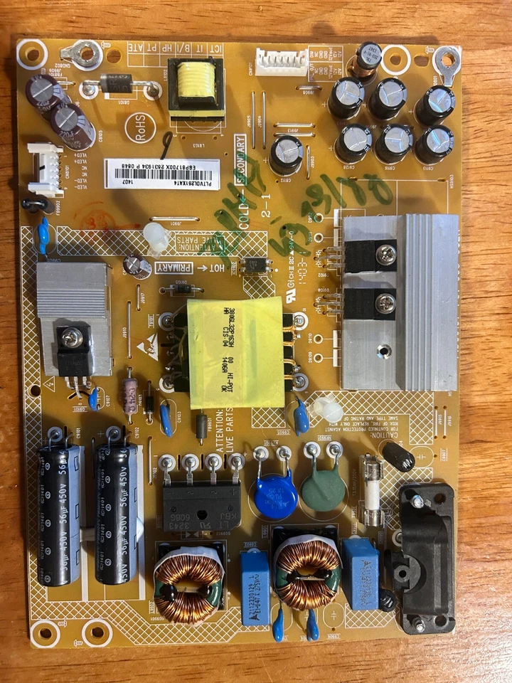 PSU POWER SUPPLY BOARD 715G6197-P01-003-002H PHILIPS 32PHT4509/12 32PHH4319/88 - Image 1 of 1