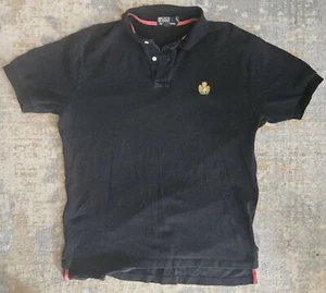 Vintage Polo Ralph Lauren Mens Large Black Short Sleeve Polo W/ Small Crest Logo - Picture 1 of 6