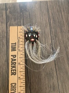 Vintage Miniature Yaqui Indian Pascola Dance Mask with Horsehair 1 1/2" - Picture 1 of 2