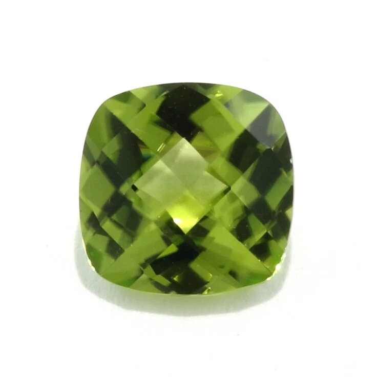 PERIDOTO 7 MM CORTE COJÍN TABLERO AJEDREZ SUPERIOR TODO NATURAL F-4832 Foto 1 de 1