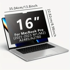 Privacy Screen Protector Compatible with MacBook Pro 16 Inch (2021-2023,M1,M2) - Picture 1 of 9