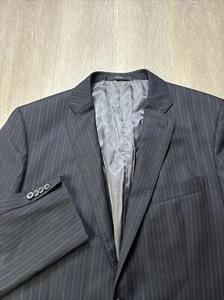 LORO PIANA Saks Fifth Ave Blue Blazer Sport Coat Super 130 Wool Mens 42L Long - Picture 1 of 12