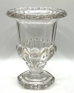 Vintage Clear Glass Flower Vase Retro Home Decorative 5.5 in Height - Picture 1 of 9