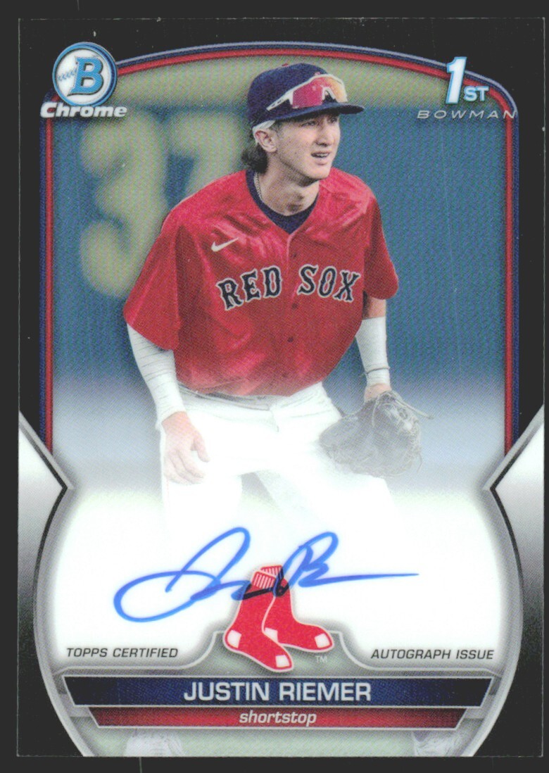 2023 Bowman Draft Chrome Auto Black Refractor 63/75 Justin Riemer #CDA-JRI GS1