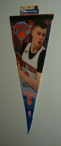 NEW YORK KNICKS #6 kRISTAPS PORZINGIS ROLL AND GO 12' X 30"  PLAYER PENNANT NEW Cover