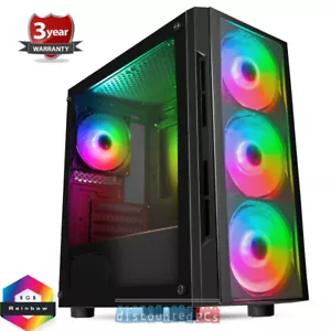 AMD Ryzen 5 4500 3,6 GHz 6 core Gaming Bundle PC Computer, RTX 3060 12 GB UP923 - Foto 1 di 9