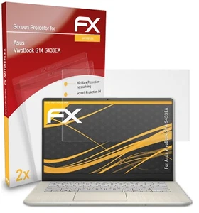 atFoliX 2x Screen Protector voor Asus VivoBook S14 S433EA mat&schokbestendig - Afbeelding 1 van 9