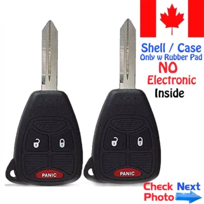 2x Llavero remoto sin llave de repuesto nuevo para Chrysler Dodge Jeep - solo carcasa Foto 1 de 2