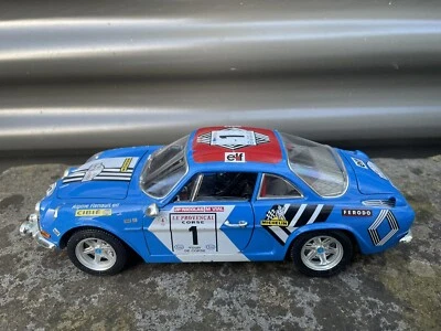 Burago Alpine Renault A110 #1 Rally Tour De Corse 1973 Nicolas  1/16  Blue - Image 1 of 4