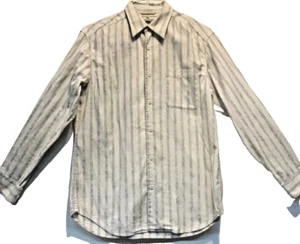 CAMISA USADA EN EXCELENTE ESTADO TOMMY BAHAMA crema rayas algodón texturizado para hombre frente a la culata s envío gratuito - Imagen 1 de 5
