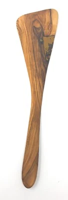 Wooden Cooking Utensil Olive Wood Spatula Handmade and Hand Carved 12.5x2.5x0.3 - Image 1 of 2