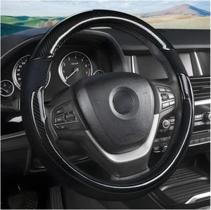 Universal Car Steering Wheel Cover Microfiber Leather 15 Inch Steering Wheel Cov - Picture 1 of 6