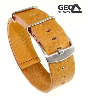 GEO-Straps Nato-Vintage Uhrenarmband Modell Base hellbraun 22 mm Nato Strap
