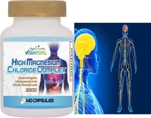 Best Naturals Magnesium Chloride 2000 140 CAPSULES *Nervous System Support* - Picture 1 of 18