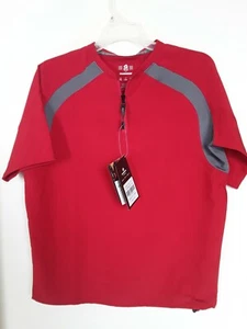 Demarini Baseball Red Gray Half Zip Short Sleeve Top Youth Size M - Picture 1 of 3
