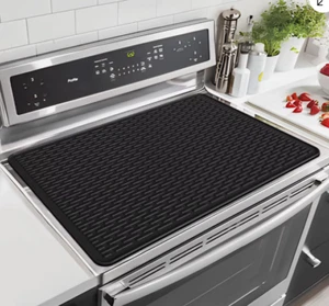 Electric Stove Cover for Stove Top 30x21 Silicone Mat for Glass Top Black Heat - Picture 1 of 6