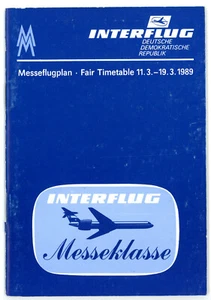 DDR MESSE Flugplan INTERFLUG Flughafen LEIPZIG 11.03-19.03.1989 Messeflugplan - Picture 1 of 1