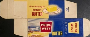1960's Pride of The West Butter Box Conrad Creamery Conrad & Valier Montana - Picture 1 of 2