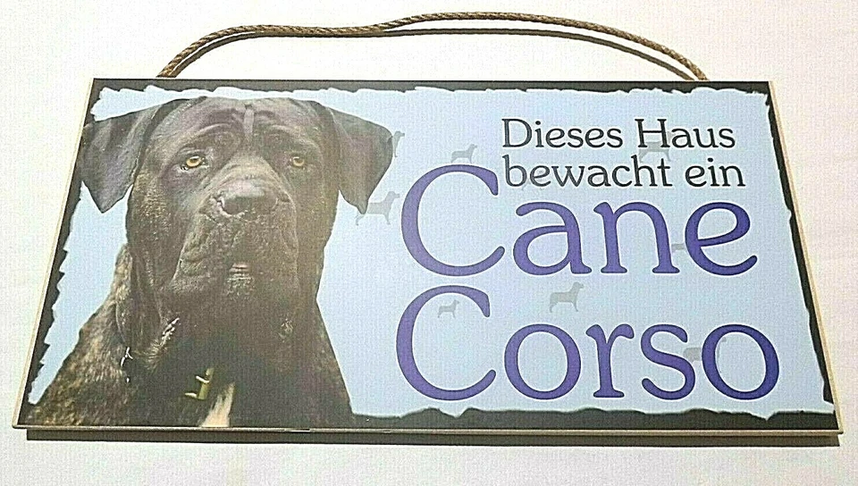 Türschild Cane Corso, Tierschild Hund aus Holz Holzschild deutsche Herstellung - Bild 1 von 1