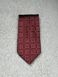John W. Nordstrom Neckwear Men’s Silk Tie Red Geometric Squares 3.5” in - Picture 1 of 16