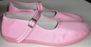 Mary Jane Ballet Cotton Canvas Yoga Shoes-Made In China-Pink - Picture 1 of 6