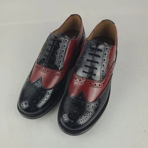 Harrykson London schwarz & rot Leder Schuhe Größe 8 - Bild 1 von 11