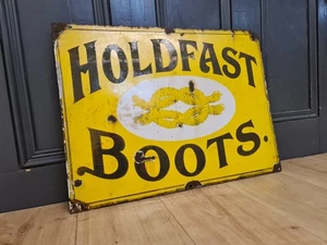 Vintage Original Holdfast Boots Emaille Werbeschild - Bild 1 von 10