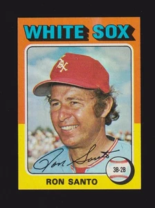 Ron Santo Chicago White Sox 1975 Topps grande #35 como nuevo+ B - Imagen 1 de 2