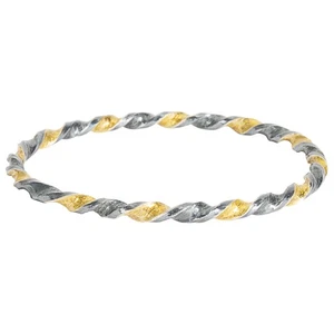 Gurhan Midnight Bangle Bracelet in Gold Plated Sterling Silver MSRP 2,400 - Picture 1 of 4
