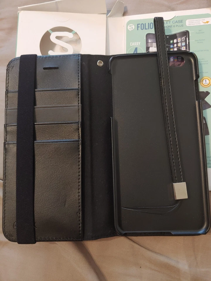 For iPhone 6 Plus Case Phone Cover Shockproof Wallet+Tempered Glass - Image 1 of 4