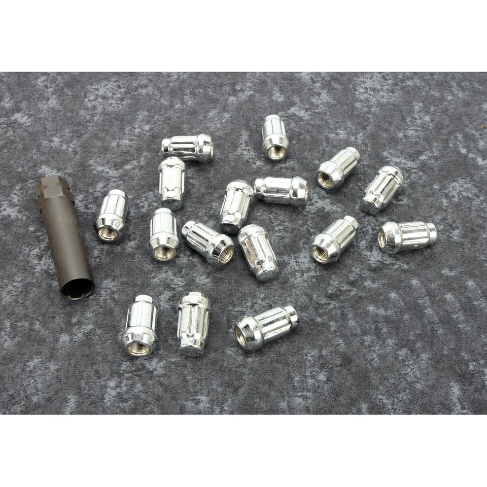 Moose Chrome 3/8"x 24 Splined Lug Nuts - SPMO3803L4 - Image 1 of 1